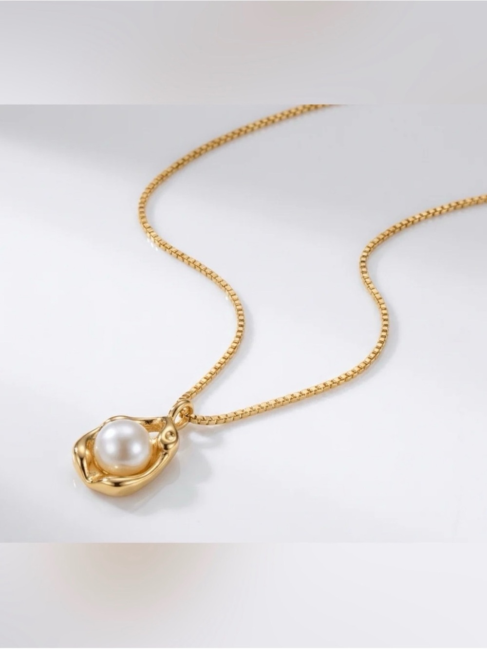 Gold Pearl Pendant Necklace
Stainless Steel - Picture 3 of 5